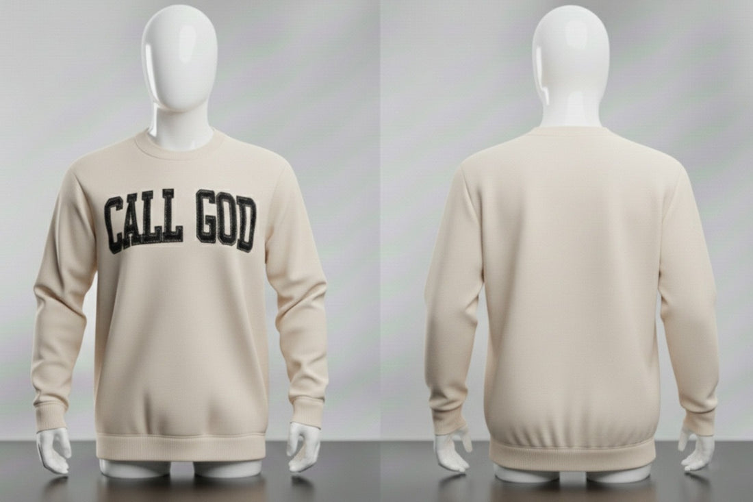 CALL GOD Sweater Embroidered